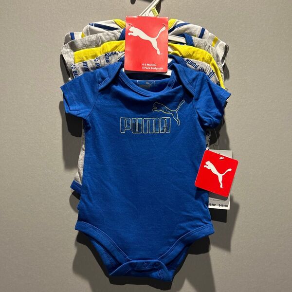 ロンパース ベビー服 半袖ロンパース 肌着 キッズ 子供服 ベビー 新品 50 60 プーマ PUMA 0-3ヶ月 5着セット
