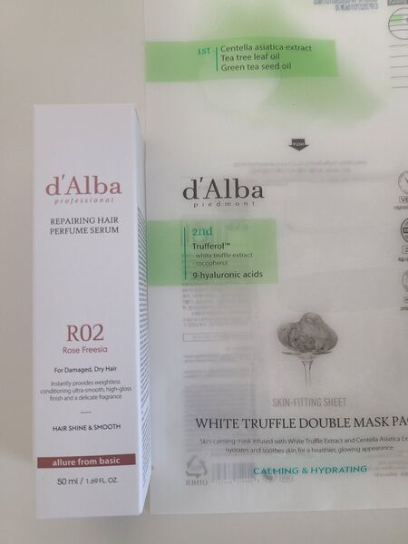 ダルバ d'Alba プロフェッショナル リペア リング ヘア パヒュームセラム パックつき