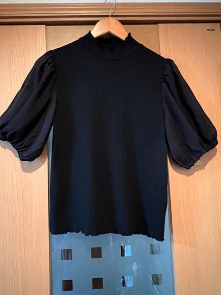 GRL グレイル チュールカットソー リブニット Lサイズ
