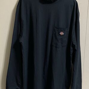 Dickies 長袖ローネック 長袖 薄手 ブラック L 新品タグ付き