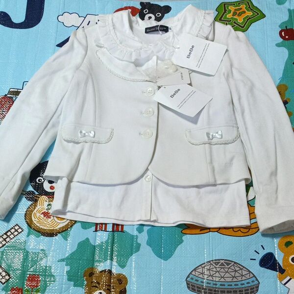 新品 タグ付き BEBE べべ 120サイズ ジャケット ブラウス 入学式 フォーマル