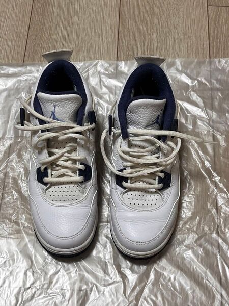 NIKE AIR JORDAN 4 RETRO LS White/Midnight Navy