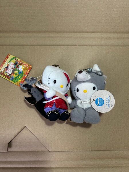 ご当地キティ マスコットぬいぐるみ 弁慶とキツネ