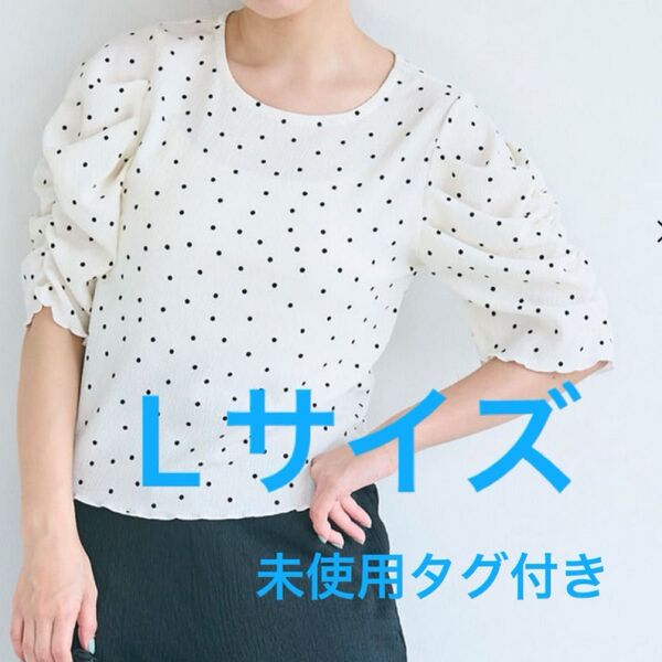 coca シボシャーリング トップス ドットLサイズ