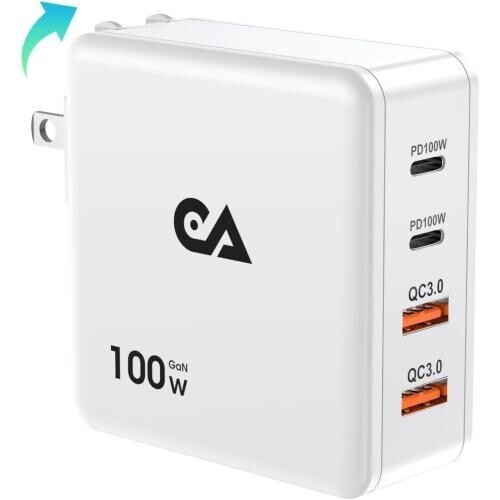 PD100W急速充電器 100w usb 充電器 macbook 充電器 業界超軽量 超小型 4ポート USB Type-c PD