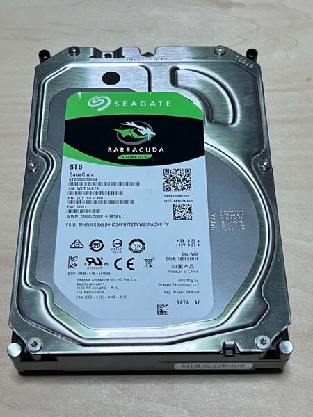 Seagate 8TB 内蔵HDD BarraCuda 健康状態注意 ST8000DM004 3.5インチ ジャンク