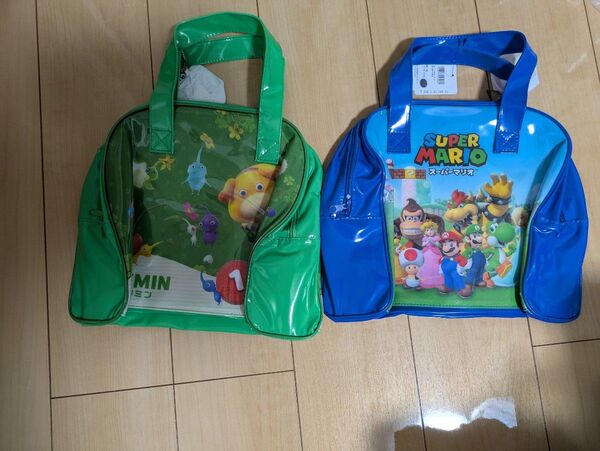 マリオとピクミンのビニールバックセット プールバッグ トートバッグ