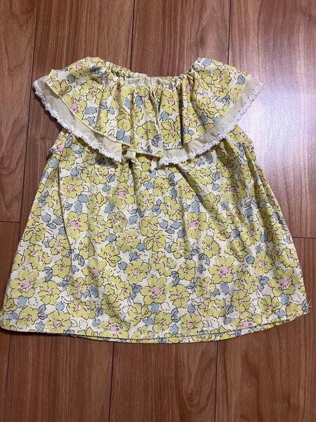 アプレレクール 花柄フリルブラウス 110cm