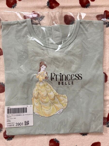 リセマイン「Disney Princess」「型崩れしないやわらかコットン」バックリボンTシャツ キッズ 120cm