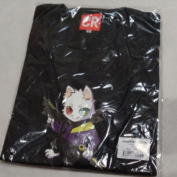 CrazyRaccoon RAS XLサイズ Tシャツ ブラック
