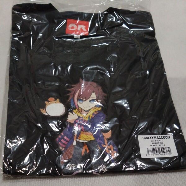 CrazyRaccoon きなこ Tシャツ ブラック Lサイズ