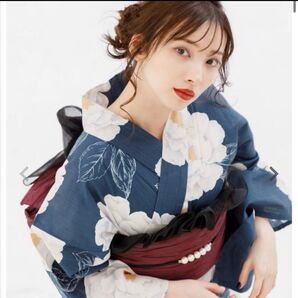 Dita 浴衣 涼風の藍紺牡丹