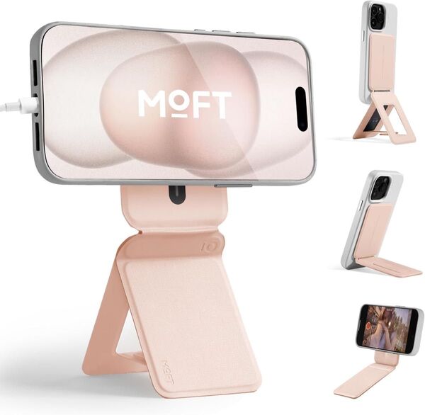 MOFT 七変化マルチスタンド MOVAS素材 iPhone 16/15/14/13/12シリーズスマホスタンド ピンク