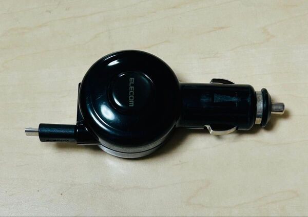 エレコム カーチャージャー MPA-CCM03BK 巻取り式 延長 シガーソケット電源 増設 充電器 自動車 汎用