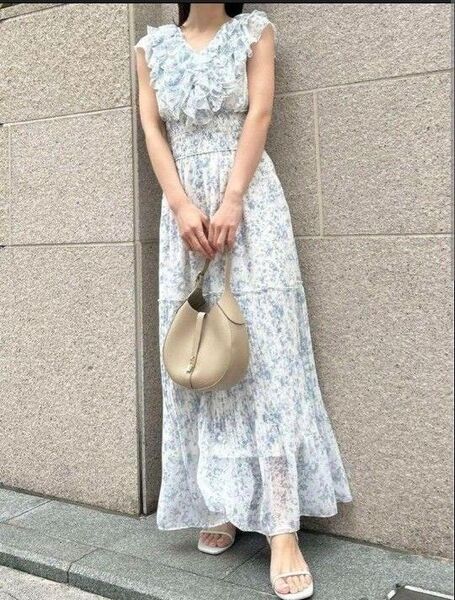 SNIDEL スナイデル Sustainableプリントプリーツワンピース