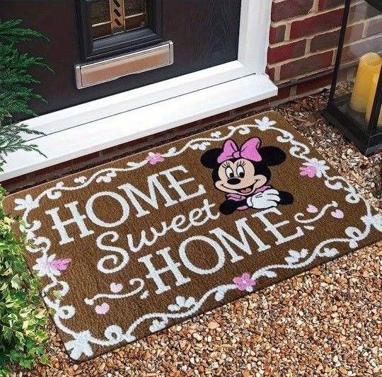 ディズニー ミニーマウス 玄関マット キッチンマット バスマット ベッドルーム用絨毯 フロアマット スイートホーム柄