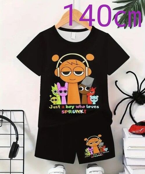 スプランキー 半袖 Tシャツ パンツ ハーフパンツく 上下 セットアップ キッズ 男の子 140㎝