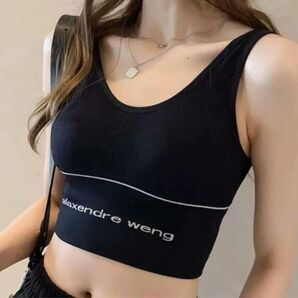ヨガウェア スポーツブラ ノンワイヤー ナイトブラ ブラジャー 揺れない フィットネス ブラック