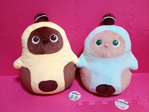 2種 ふわころLOVOT2 ぬいぐるみBIG イエロー ミントグリーン ナムコ namco BIGぬいぐるみ
