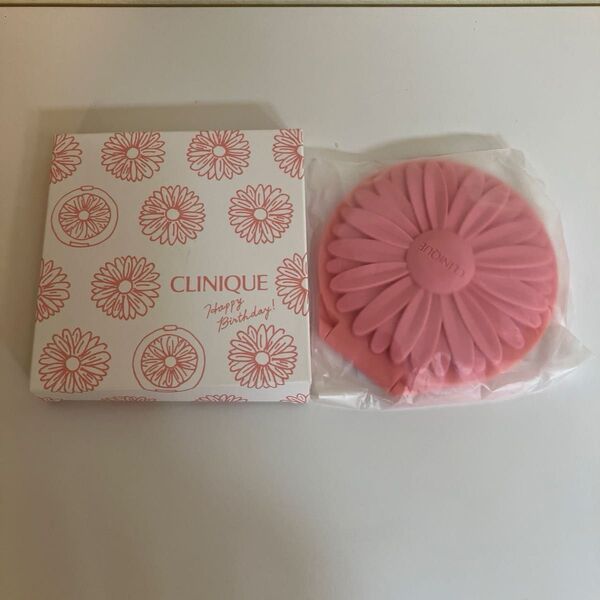 CLINIQUE クリニーク チークポップコンパクトミラー ガーベラ ピンクオレンジ系 新品未使用 可愛い