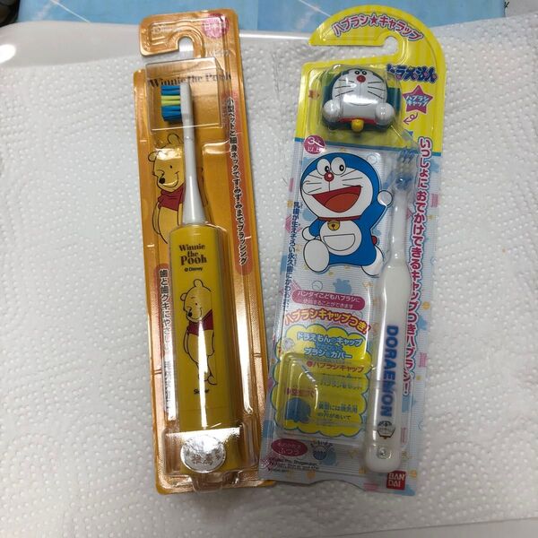 子供用歯ブラシ プーさん ドラえもん 2本セット