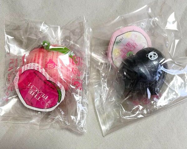 オールドブルーム THE PEACH ジェル桃 絵柄入り ピーチ スクイーズ 2点