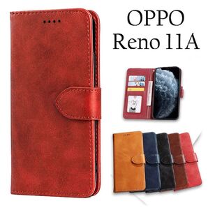 OPPO Reno 11Aケース シンプルデザイン カバー:レッド