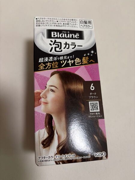 花王ブローネBlaune 泡カラー 6 ダークブラウン 白髪用ヘアカラー