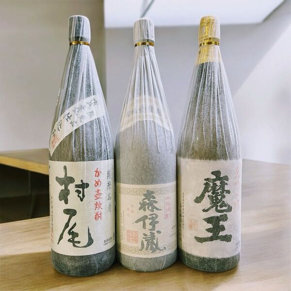 【幻の焼酎!3Mセット】森伊蔵・魔王・村尾 1.8L 3本