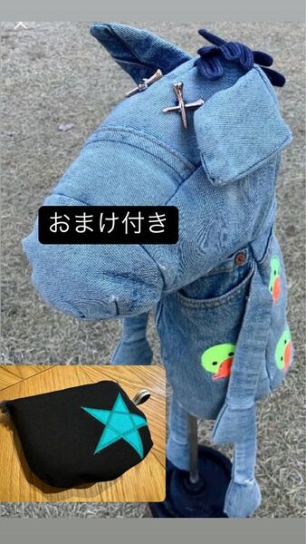 おまけ付 monzee モンジー ロバ ヘッドカバー ドライバー デニム ひよこ 刺繍