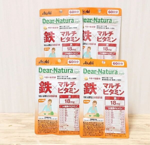 ディアナチュラスタイル 鉄×マルチビタミン 60日分(60粒)×4セット