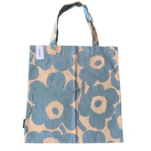 【新品】marimekko マリメッコ トートバッグ ショルダーバッグ【大花柄|Size:43x43cm】blue 1点