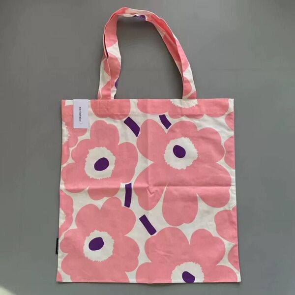 【新品】marimekko マリメッコ トートバッグ ショルダーバッグ【大花柄|Size:43x43cm】pink 1点