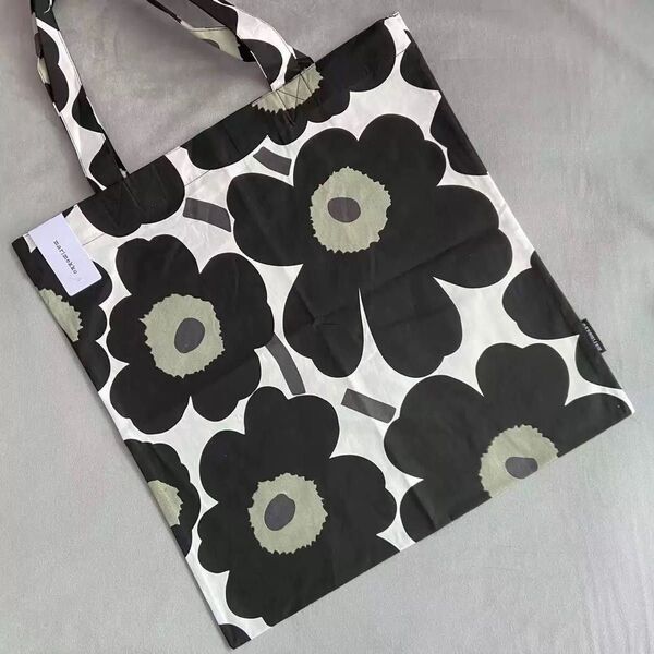 【新品】marimekko マリメッコ トートバッグ ショルダーバッグ【大花柄|Size:43x43cm】blue 1点