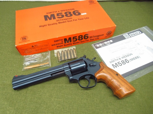マルシン M586 6インチ モデルガン プラグリップ HW ブラック