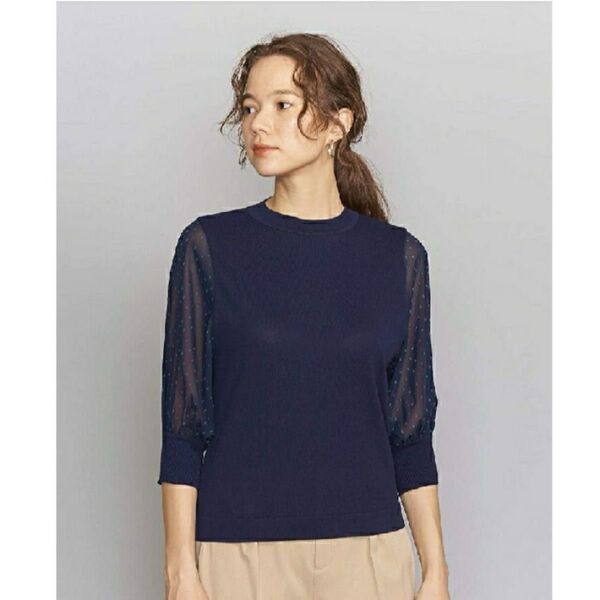 UNITED ARROWS シースルー七分丈 トップス