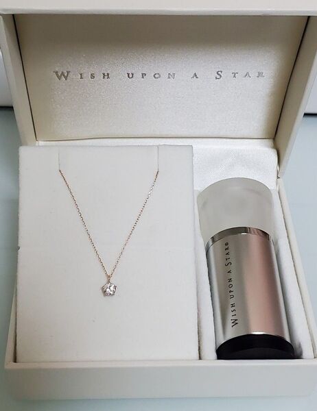 Wish upon a star ジルコニアネックレス&ルーペセット K10 ピンクゴールド