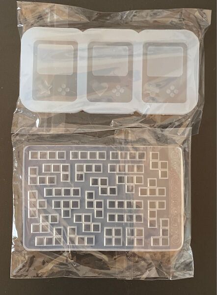 2個セット シリコンモールド レジン型 ゲーム機 ブロック ハンドメイド シェイカーモールド