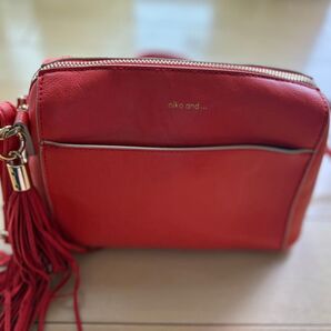 niko and... ショルダーバッグ レッド タッセル