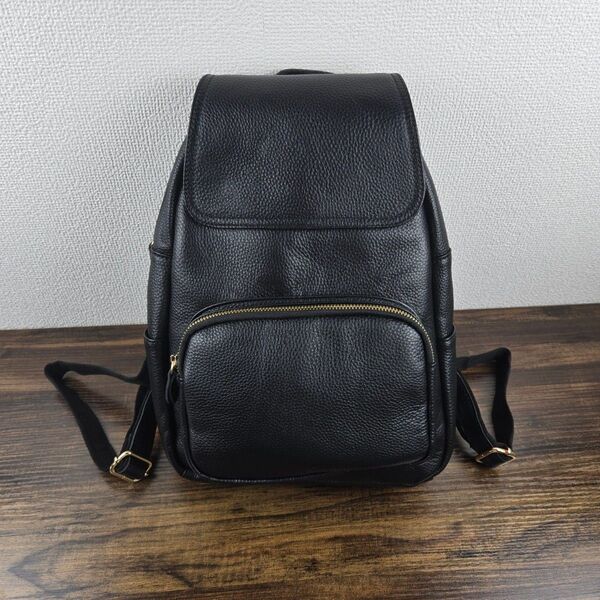 複数のポケットと大容量を備えた新しいユニセックス本革バックパック牛革バックパック