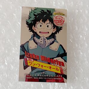 僕のヒーローアカデミア ヒロアカ タワレコカフェ 注文特典カード 緑谷出久