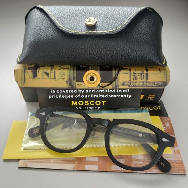 MOSCOT46 LEMTOSH モスコット レムトッシュ 眼鏡フレーム ウェリントン ボストン ブラックカラー新品 未使用