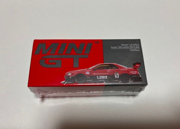 minigt Nissan LB-ER34 Super Silhouette SKYLINE Red/Black 未開封品