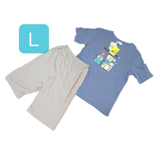 ハンギョドン パジャマ ルームウェア セットアップ L 綿100% Tシャツ 半袖 ショートパンツ
