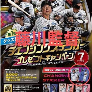 阪神タイガース チェンジングステッカー藤川監督
