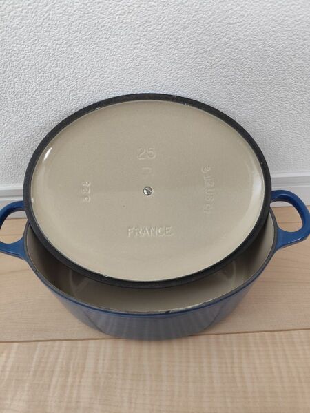 【美品】LE CREUSET 鋳鉄鍋 25cm ブルー オマケ付き ル・クルーゼ