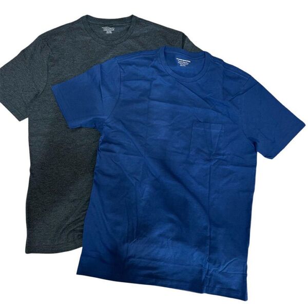 【新品未使用】2枚組 Tシャツ クルーネックTシャツ 半袖 M グレー ブルー