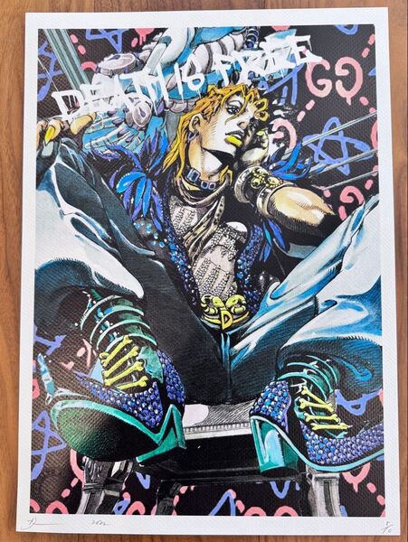 DEATH NYC公式 限定品 ジョジョの奇妙な冒険 DIO ディオ 現代アート ポスター シルクスクリーン