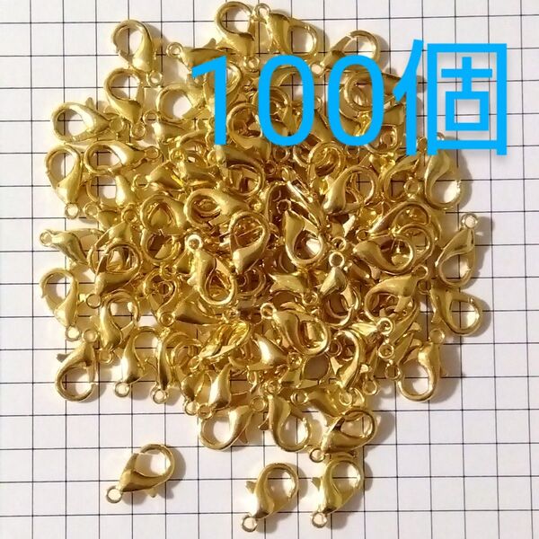 カニカン ゴールド 100個 サイズ 約12×7mm