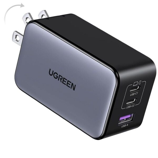 UGREEN NexodeX 100W充電器 USBC*2+USB A 3ポート